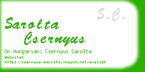sarolta csernyus business card